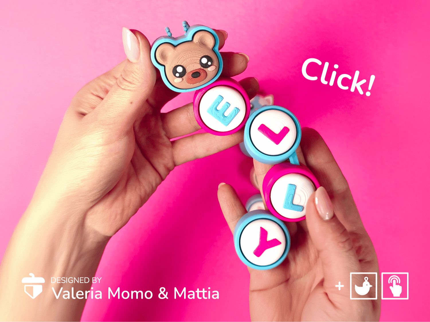 Chaveiro Clicker com Nome Personalizado